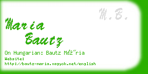 maria bautz business card